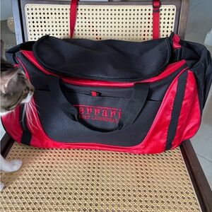 Ferrari Red and Black Duffel Bag